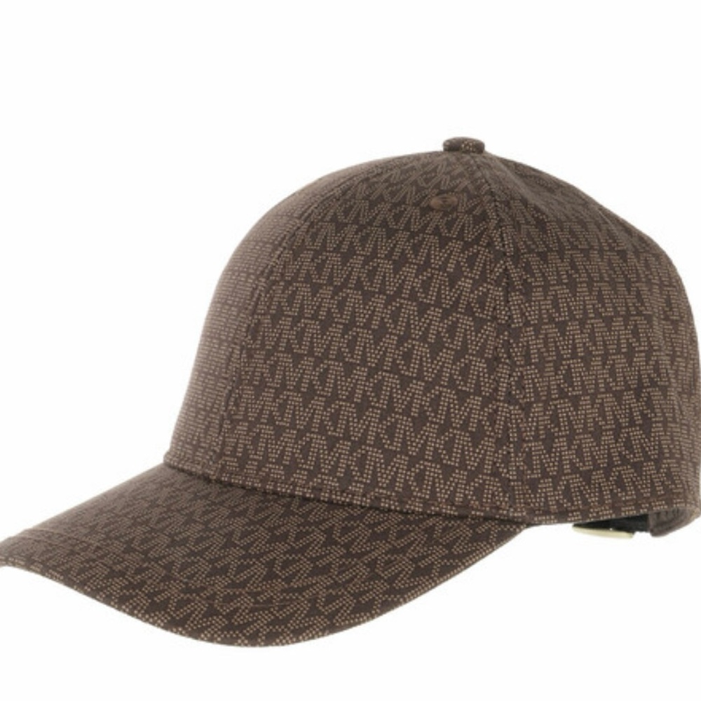 Michael Kors Dark Brown Monogram Cap NWT